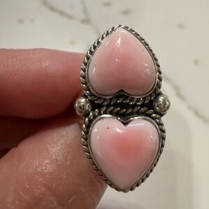 Pink Conch Heart Ring